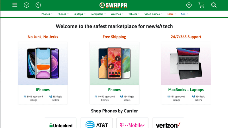 Swappa home page