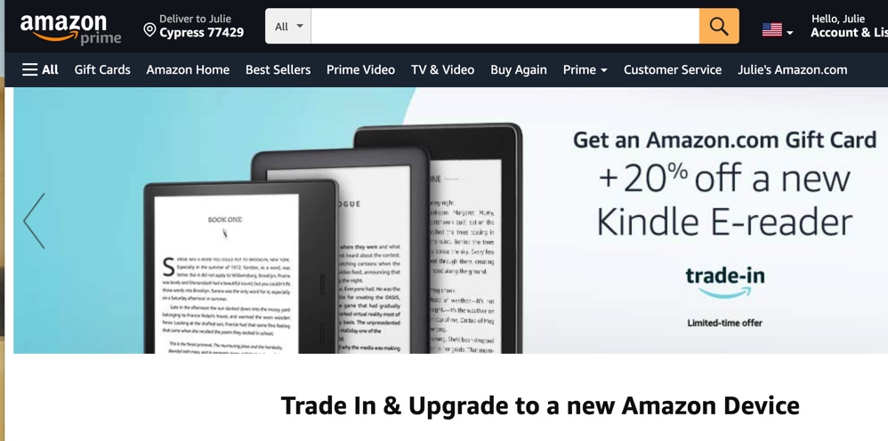 trade in - amazon