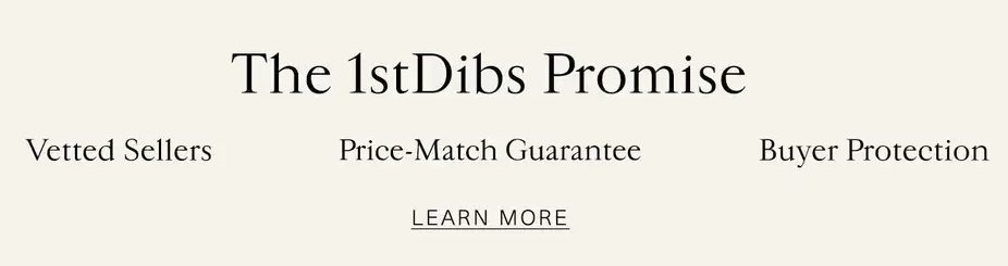 1stDibs Promise - vetted sellers
