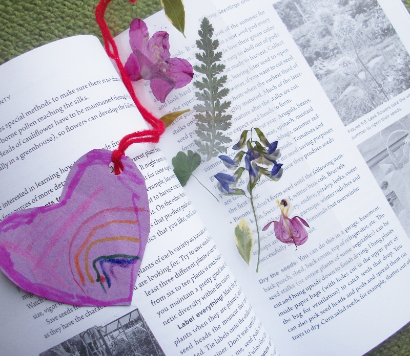 microwave pressed flower tutorial bookmarks in book