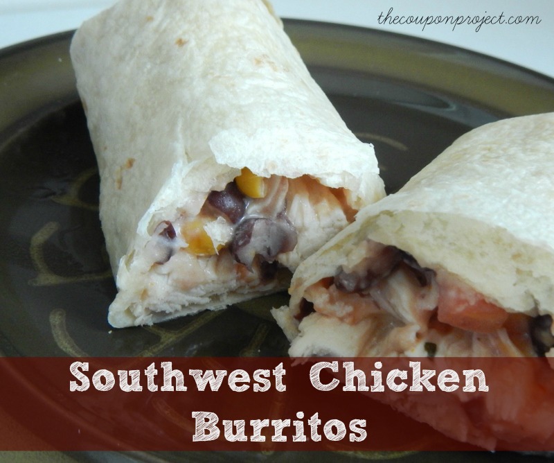 Southwest Chicken Burritos Recipe | The Coupon Project