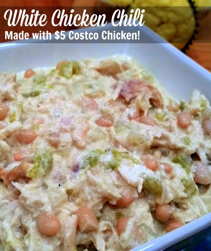 White Chicken Chili Recipe: Made with $5 Costco Chicken!