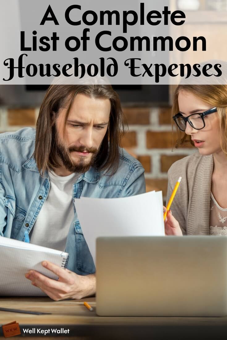 list of common monthly expenses