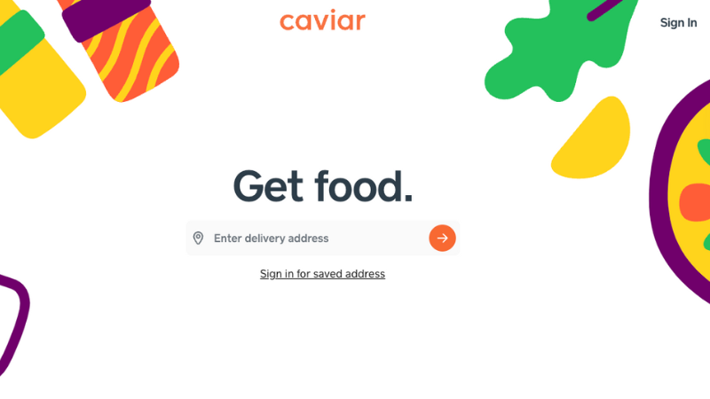 Caviar home page