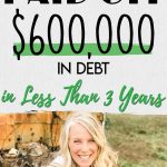 600k debt in 3 years Pinterest Pin