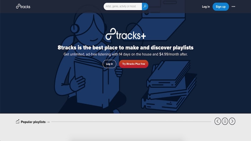 8tracks homepage