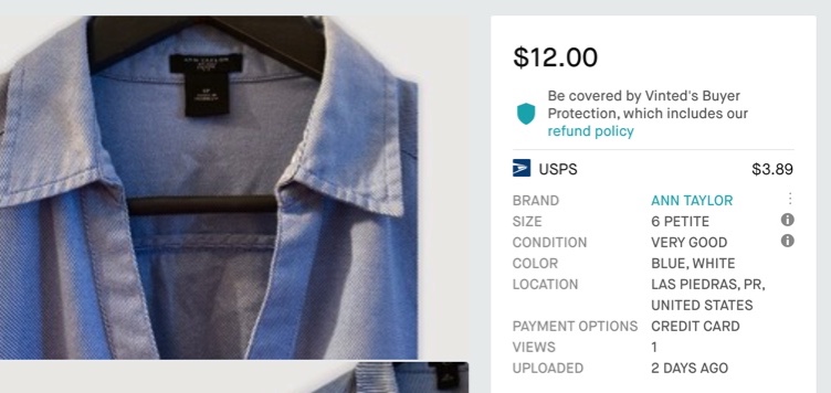 shirt for sale on vinted