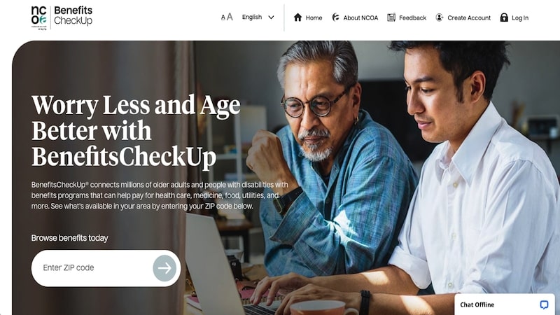 BenefitsCheckUp homepage