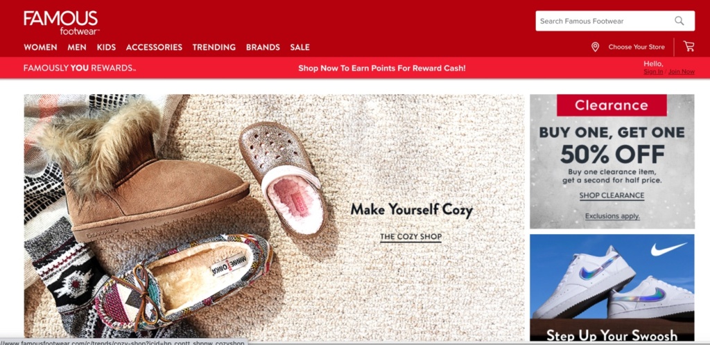 famous footwear website