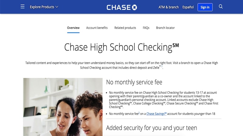 Chase High School Checking homepage