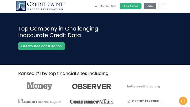 image of Credit Saint home page