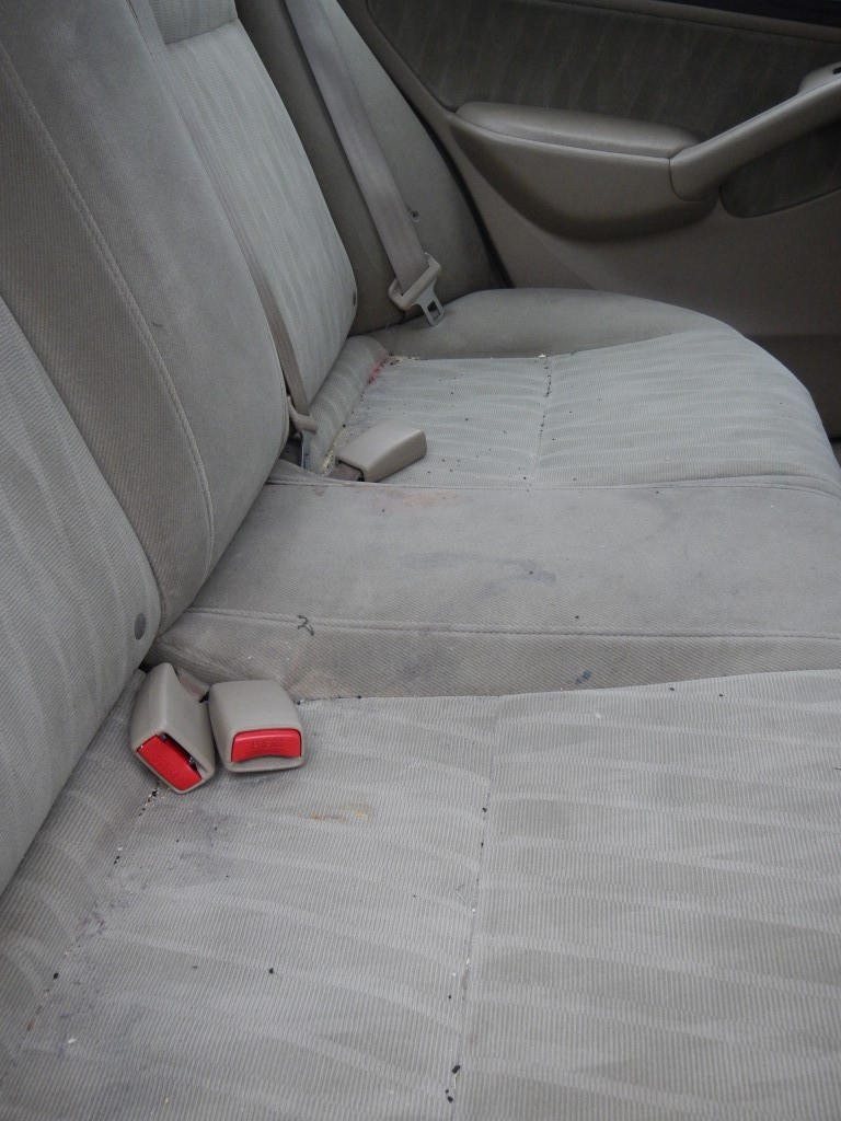 Messy Car Upholstery 