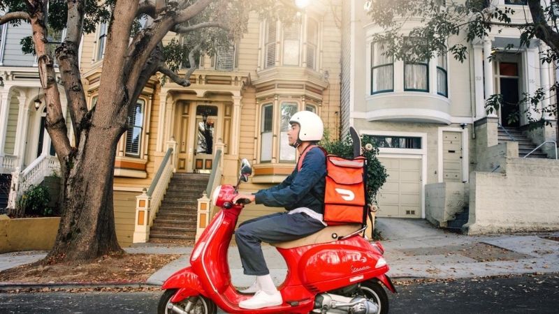 Doordash Delivery on Vespa