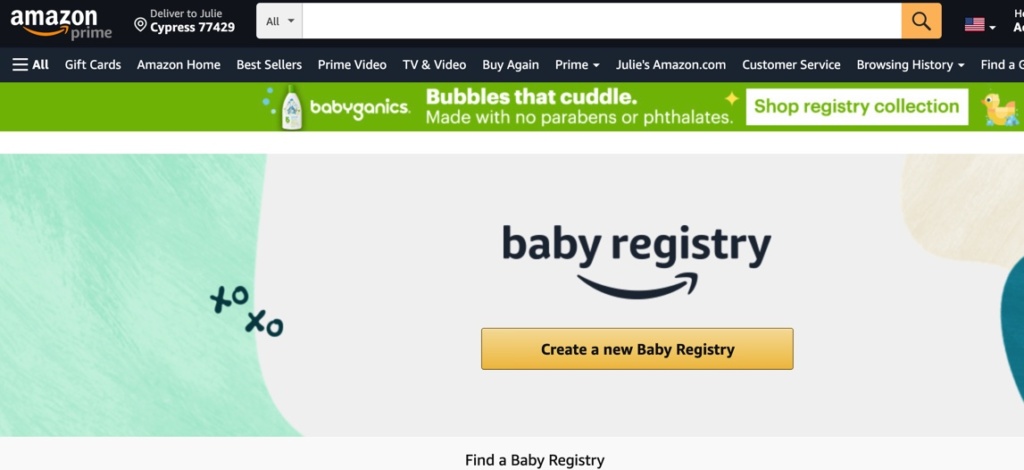 baby registry on amazon