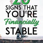 20 signs that you're financially stable pinterest pin