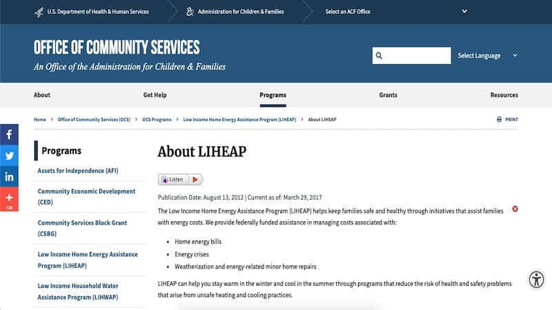 LIHEAP homepage