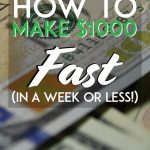 How to make 1k fast in a week or less pinterest pin