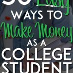 Easy ways to make money as a college student pinterest pin