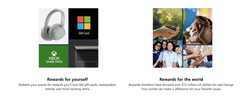 Microsoft Rewards rewards
