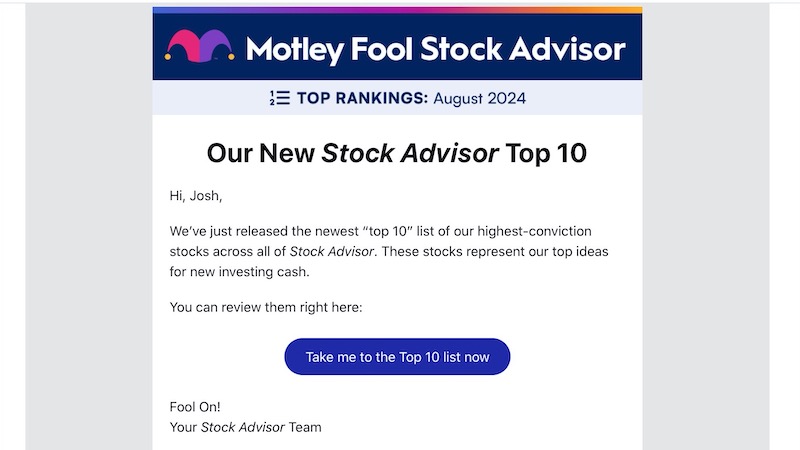 Motley Fool Top 10 Rankings