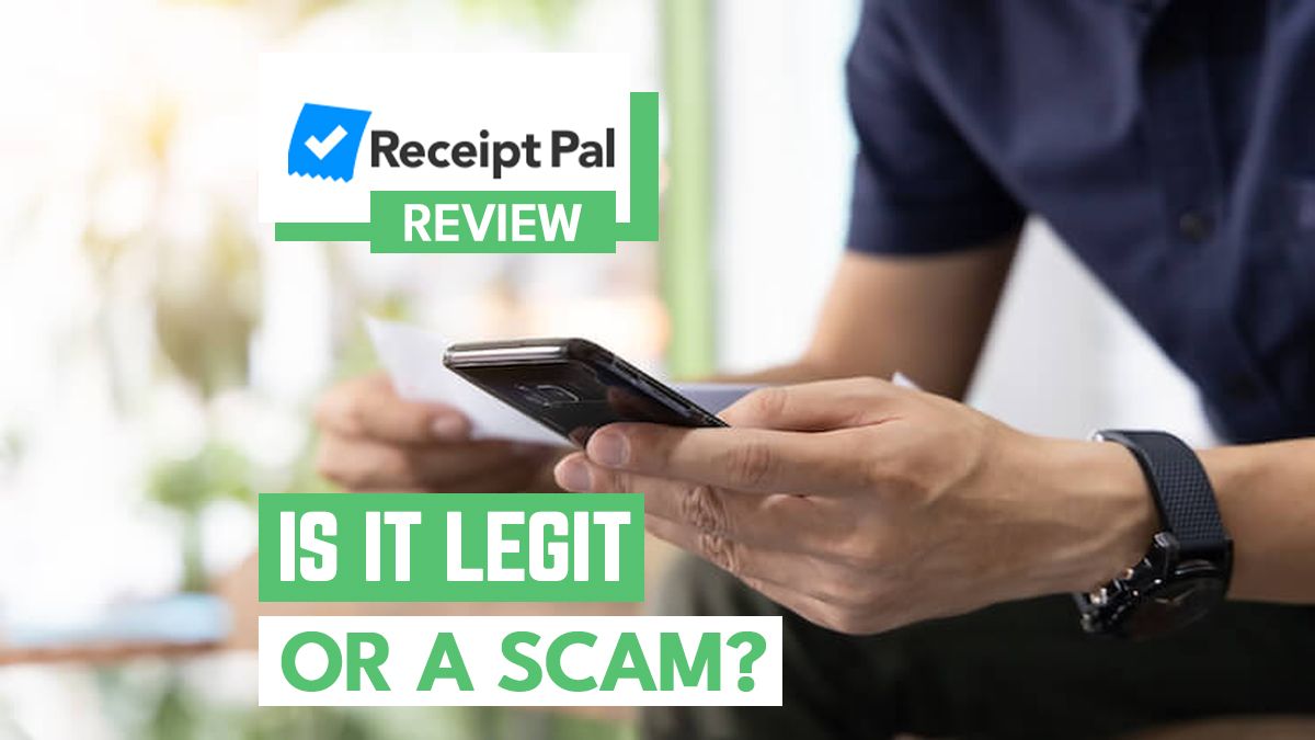 man checking his phone with receiptpal