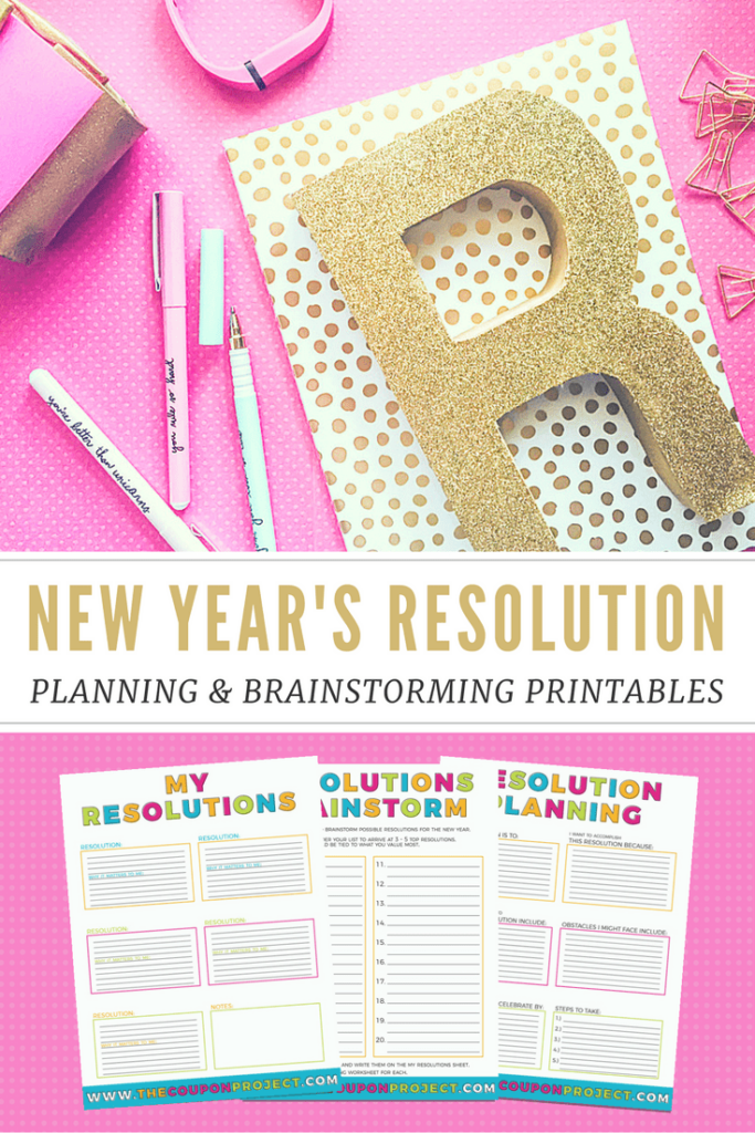 New Year's Resolution Planning & Brainstorming Printables