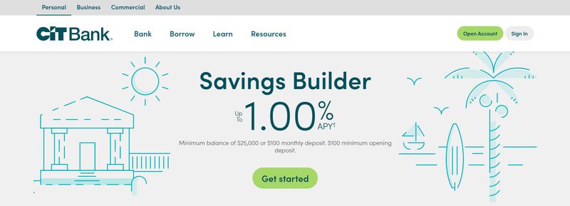 Savings Builder CIT Bank Home Page