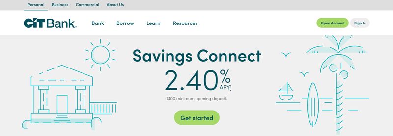 Savings Connect CIT Bank Home Page