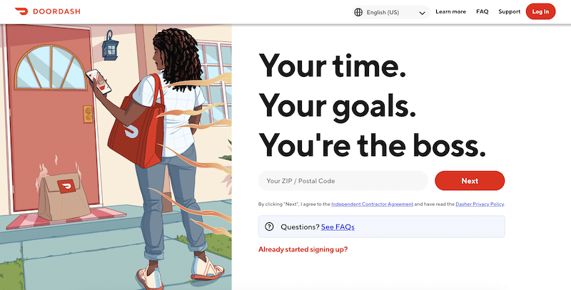 DoorDash Homepage