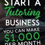 Start a tutoring business pinterest pin