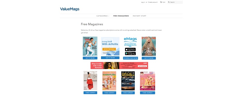 Value Mags Home page