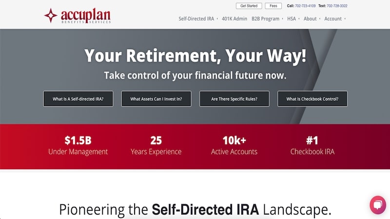 Accuplan homepage
