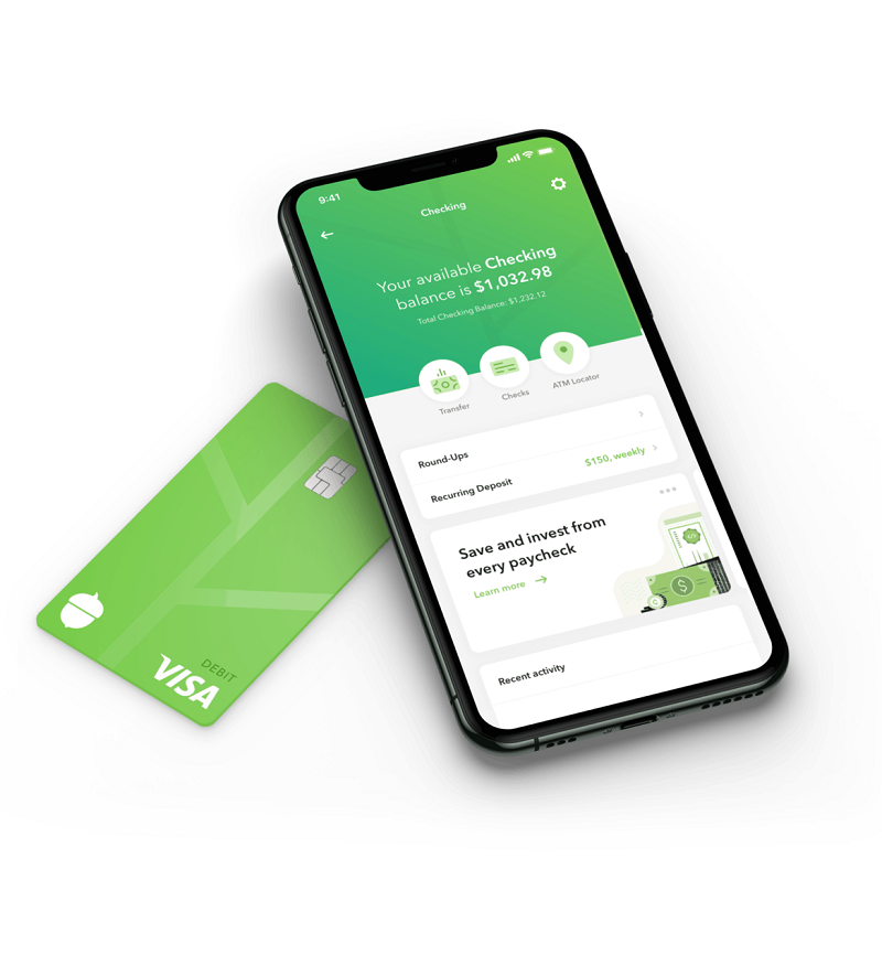 acorns app and debit card