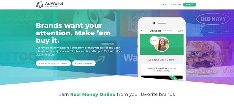 adwallet - earn real money online from your favorite brands