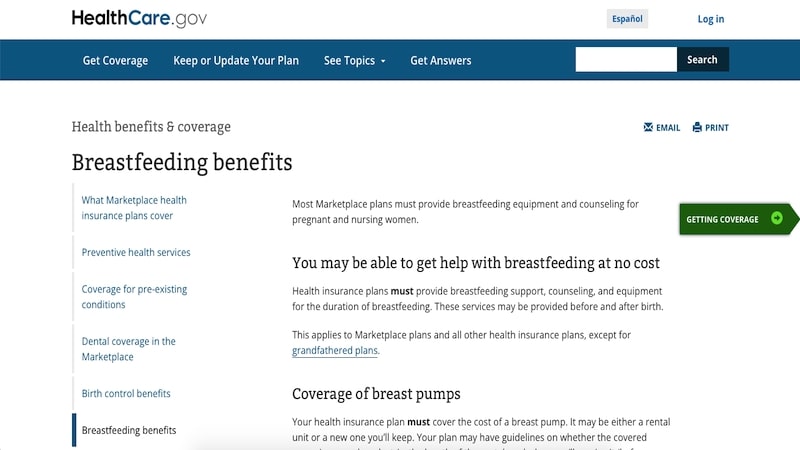 Affordable Care Act government homepage