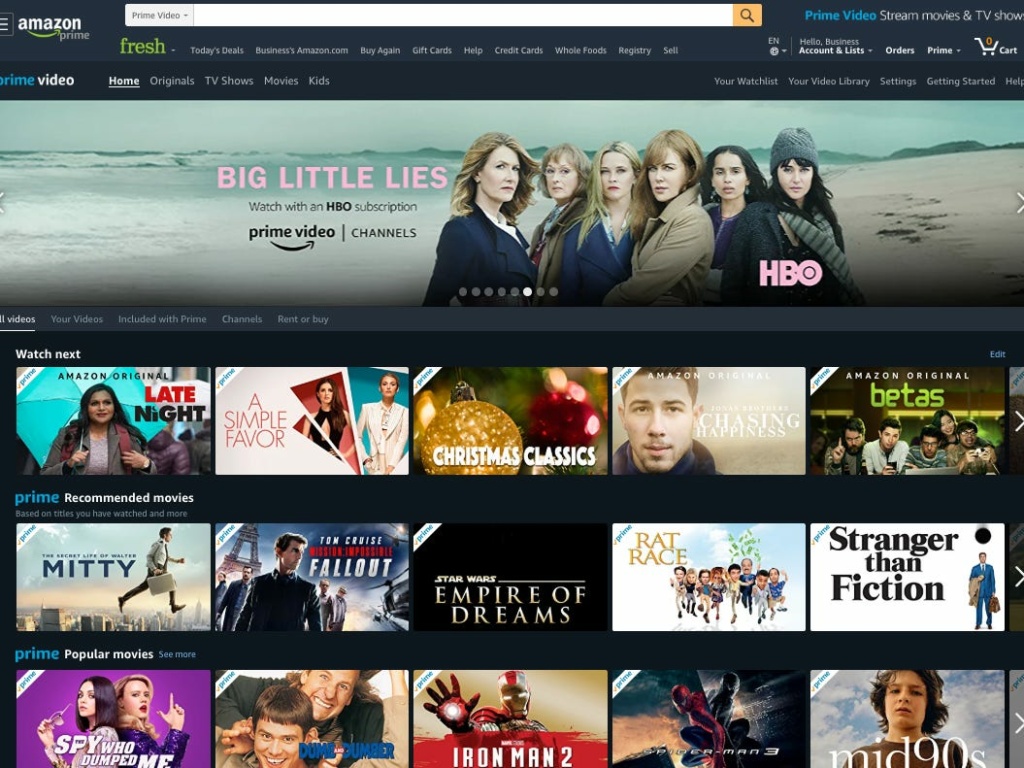 tv shows and movies on Amazon Prime