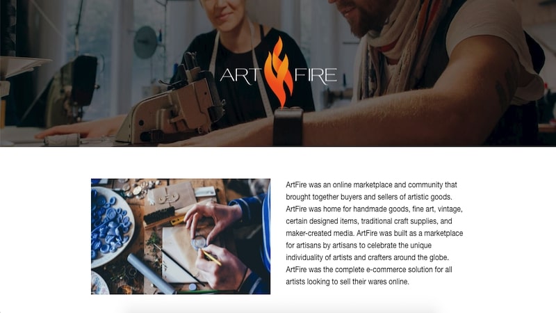 Artfire homepage