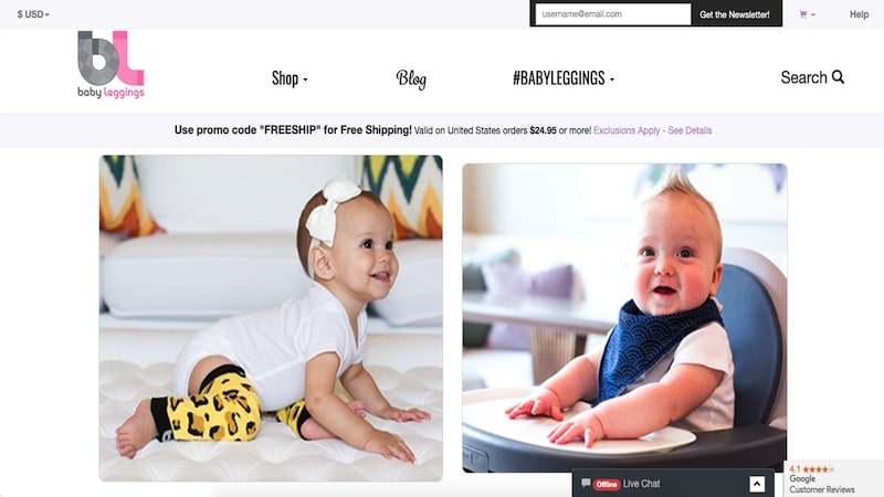 Baby Leggings homepage
