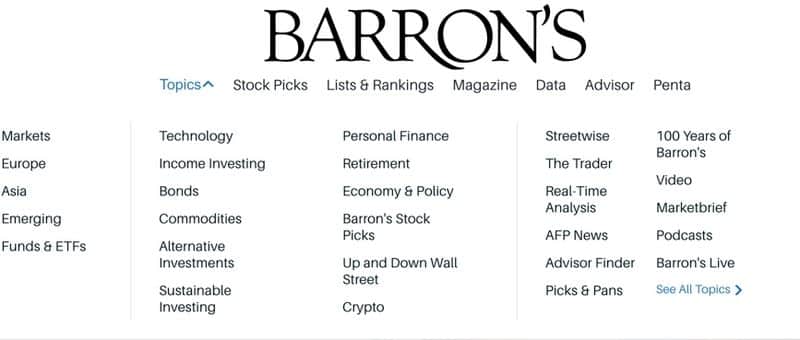 Barrons offerings