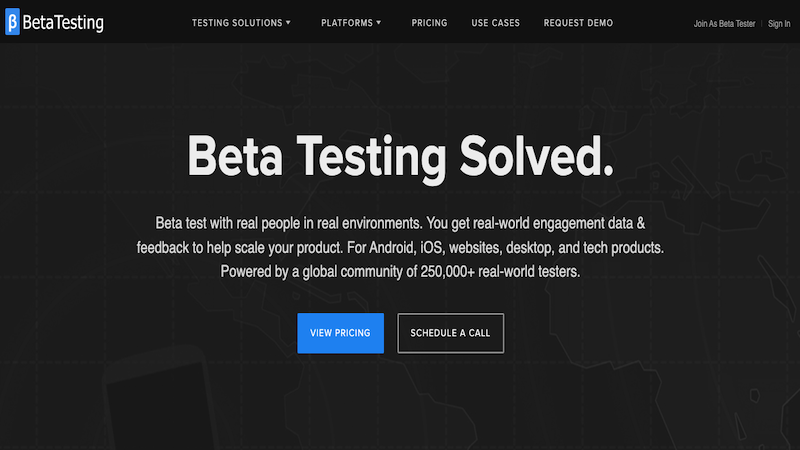 BetaTesting home page