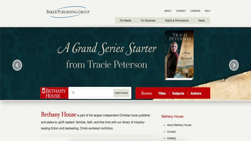 Bethany House home page