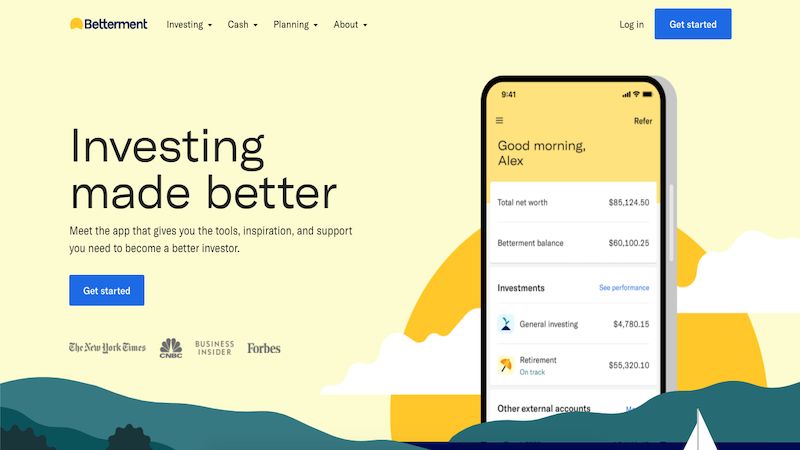 Betterment home page