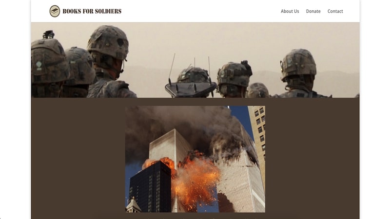 Books for Soldiers homepage