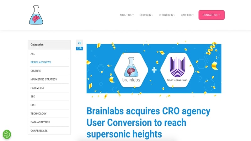 BrainLabs homepage