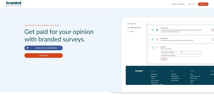 branded surveys - get paid for your opinion
