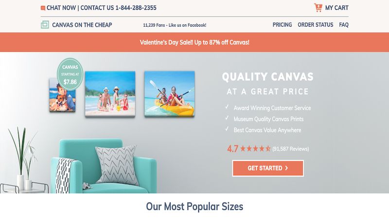 Canvas on the Cheap home page
