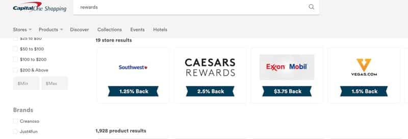 Capital one shopping rewards