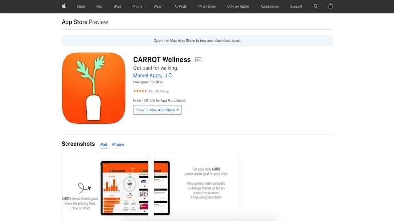 Carrot homepage