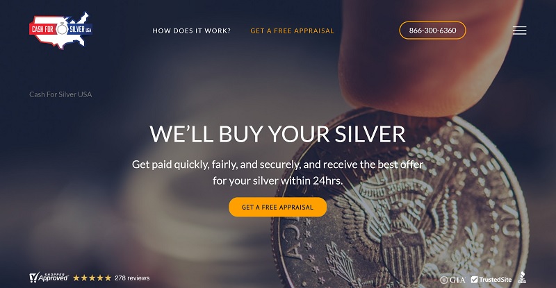 cash for silver usa homepage