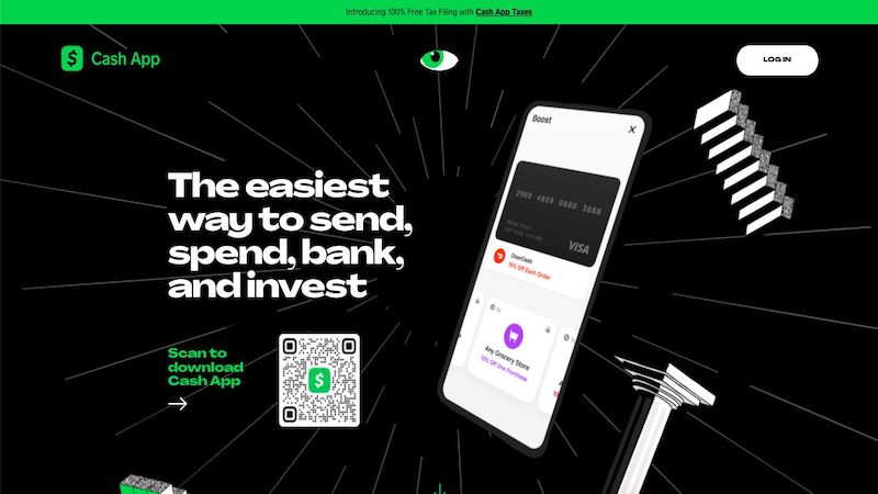 Cash app homepage